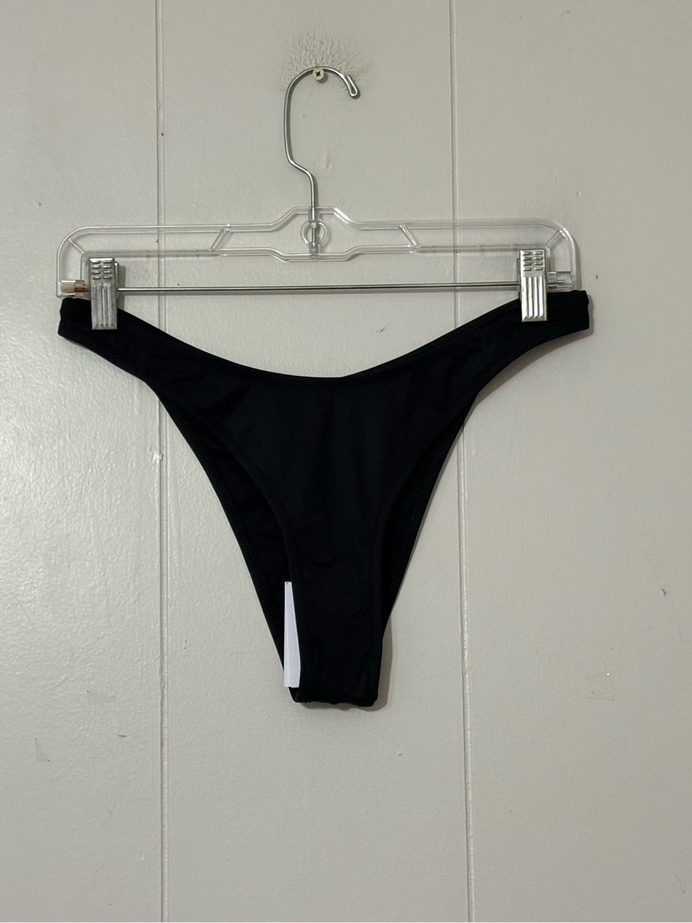 Reina Olga Brigette Bikini Bottom Black Size 2 NWT Italian Cheeky Swim